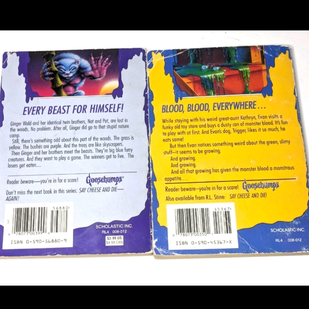 R.L. Stine Goosebumps Book Pair #3 Monster Blood, #43 The Beast From The East - Picture 4 of 11
